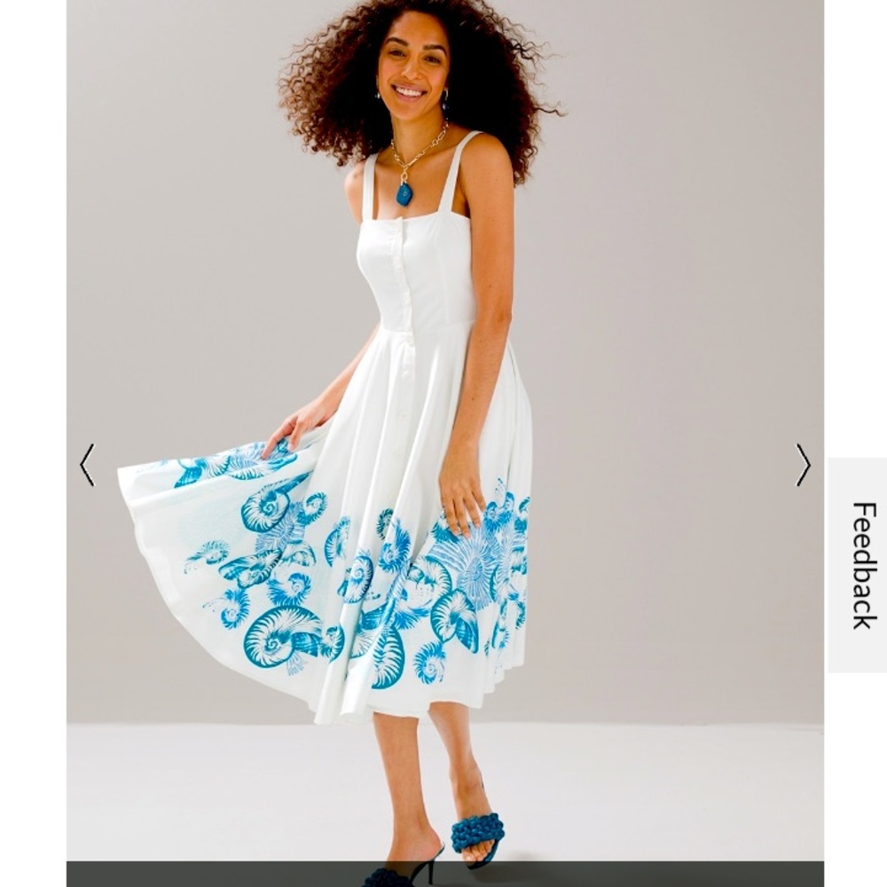 WHBM Fossil Flounce MIDI dress